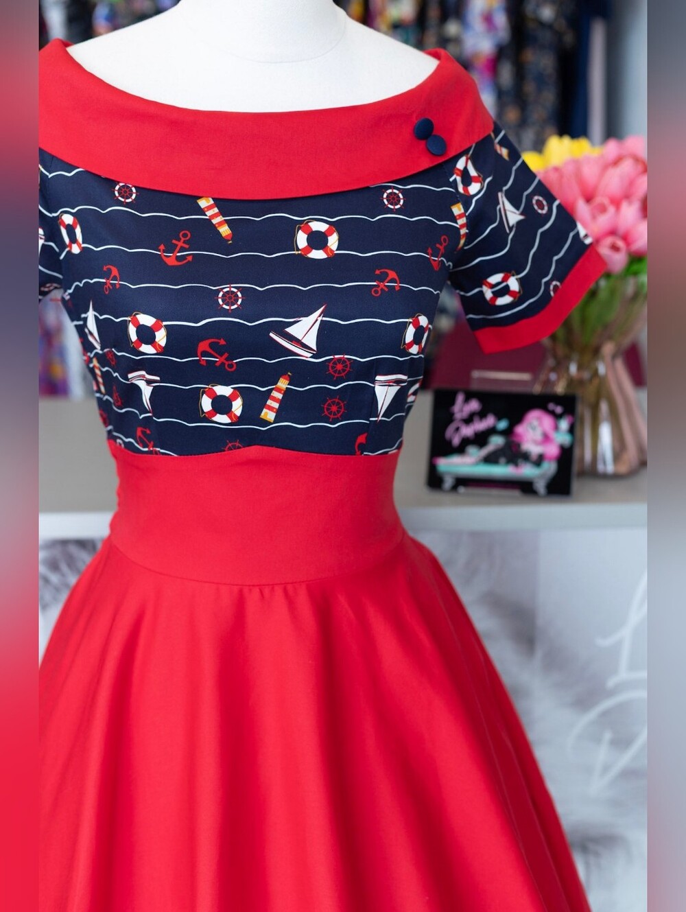 Dolly and Dotty Nautical Dress Size XL